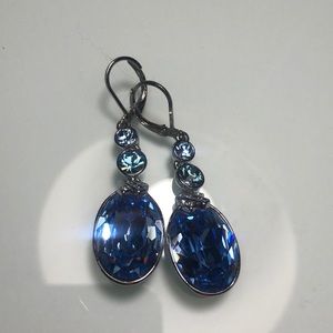 Givenchy Swarovski crystal drop earrings.